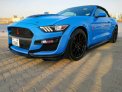 Blue Ford Mustang Shelby GT350 Convertible V4 2018 for rent in Dubai 5